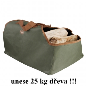 Taška na dřevo tmavě zelená 40x60cm na 25kg