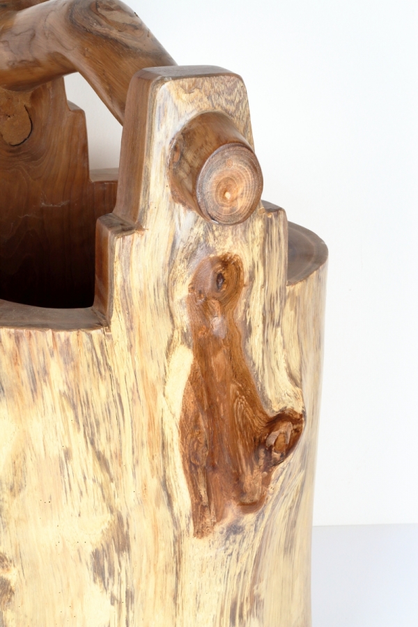 Teakové dřevo džber 74cm