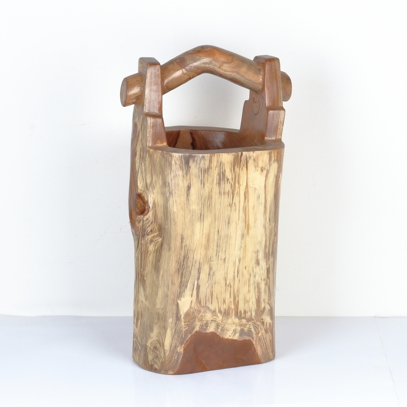 Teakové dřevo džber 74cm