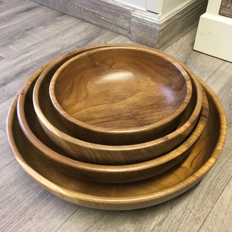 Teakové dřevo mísa lakovaná 39cm