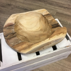 Teakové dřevo miska 23x27cm