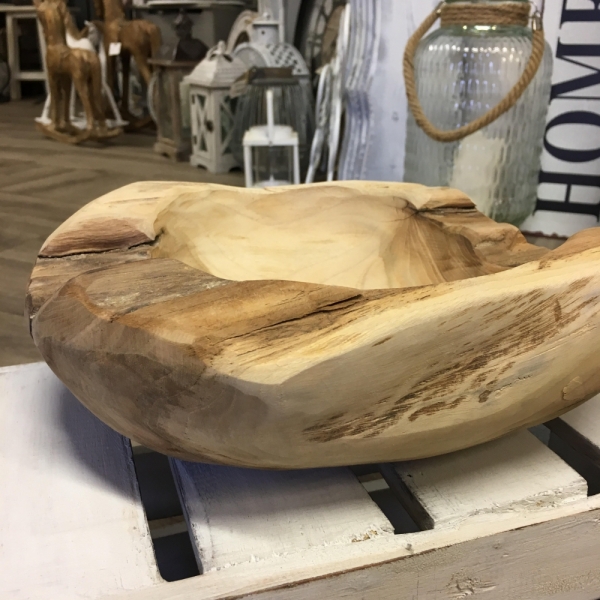 Teakové dřevo miska 23x27cm