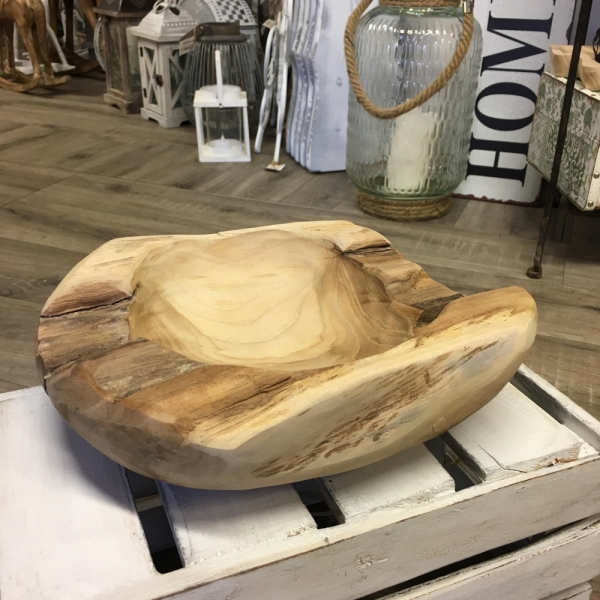 Teakové dřevo miska 23x27cm