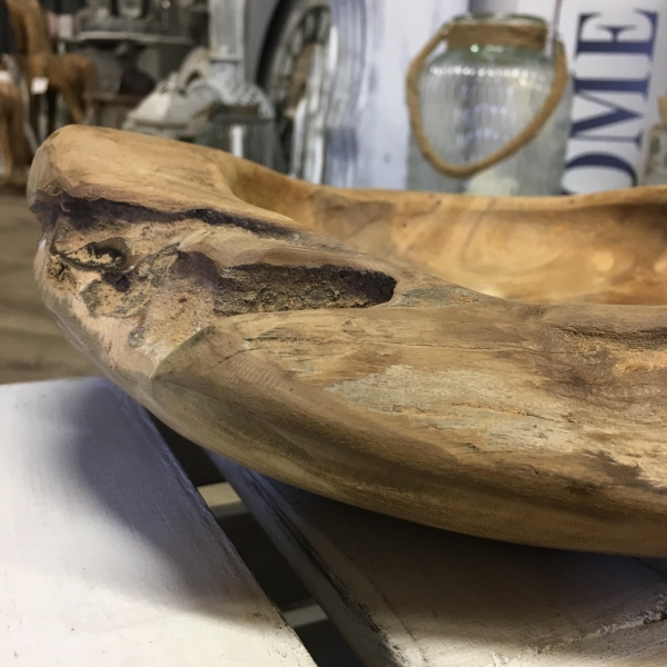 Teakové dřevo miska 27cm