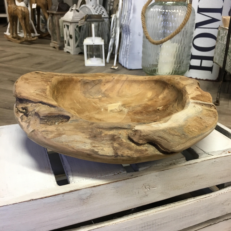 Teakové dřevo miska 27cm