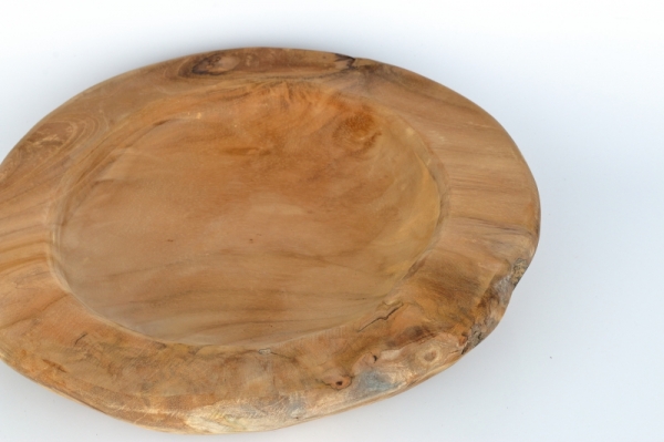 Teakové dřevo miska 30cm