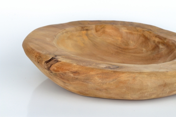 Teakové dřevo miska 30cm