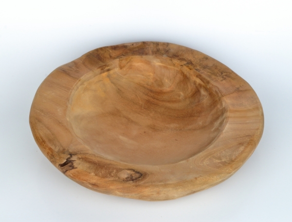Teakové dřevo miska 30cm