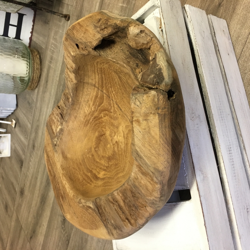 Teakové dřevo miska 31cm (typ A)