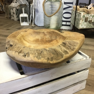 Teakové dřevo miska 31cm (typ B)