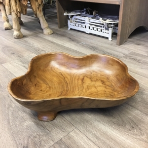 Teakové dřevo ošatka 34x27cm