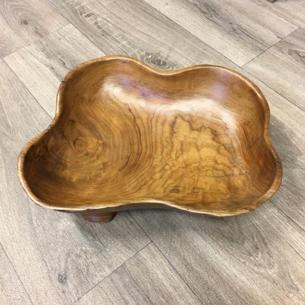 Teakové dřevo ošatka 34x27cm