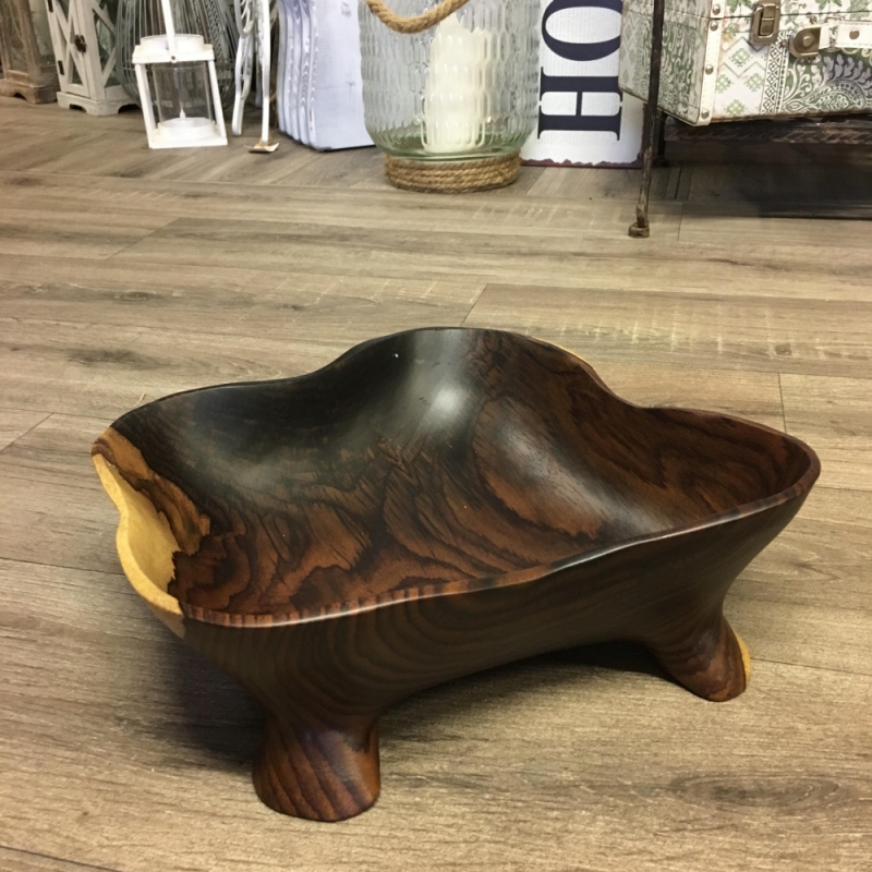 Teakové dřevo ošatka tmavá 28x28cm