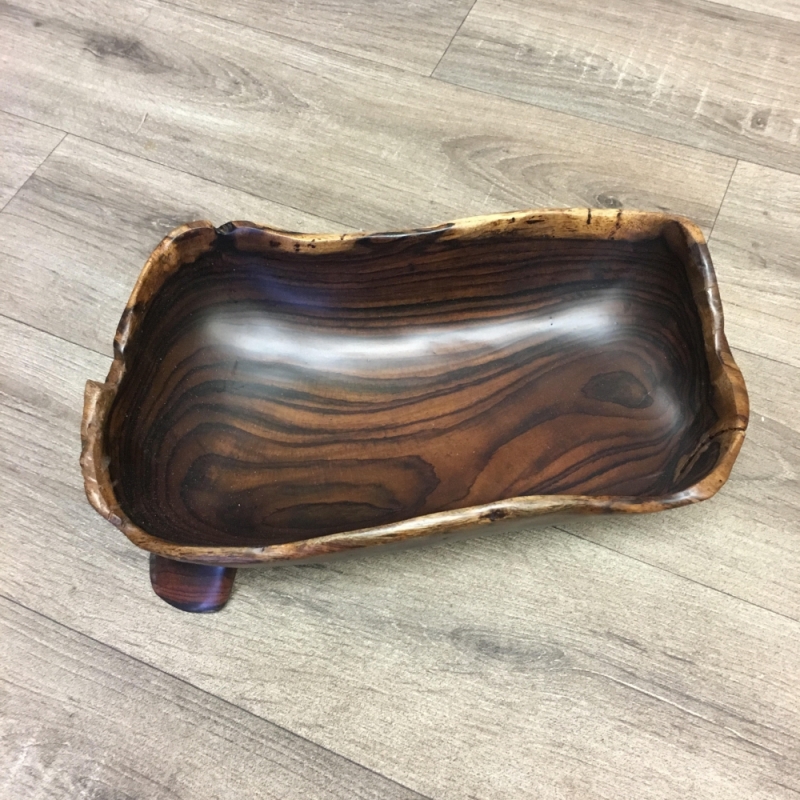 Teakové dřevo ošatka tmavá 35x19cm