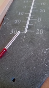 Teploměr břidlicový velký 42x15cm- VYŘAZENO