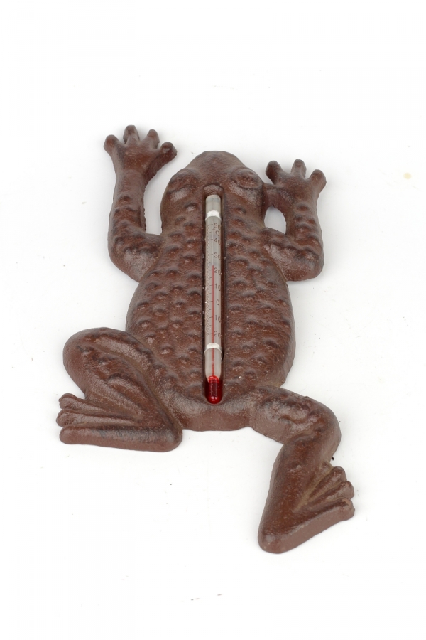 Teploměr žába litina 23x12cm