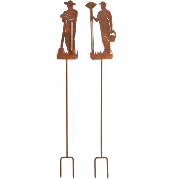 Teploměr zápich do trávníku zahradník 61x8cm