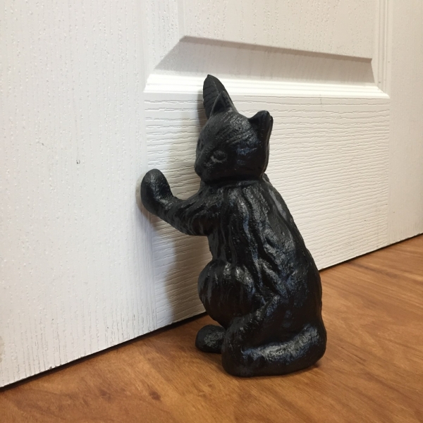 Těžká litinová zarážka na dveře – kočka 2,7 kg