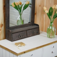 Toaletní zrcadlo v rámu se šuplíky 45x70cm