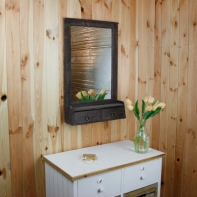 Toaletní zrcadlo v rámu se šuplíky 45x70cm