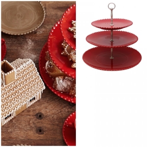 Třípatrový etažér 33cm COSTA NOVA RUBI