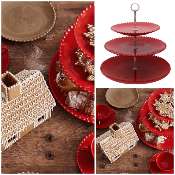 Třípatrový etažér 33cm COSTA NOVA RUBI