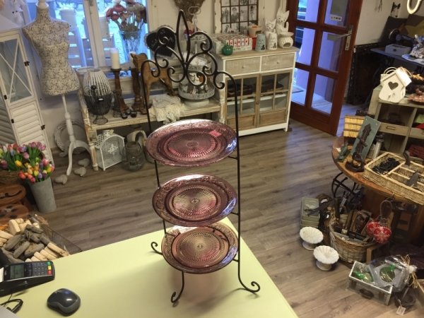 Třípatrový etažér na talíře 77cm