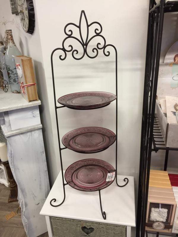 Třípatrový etažér na talíře 77cm