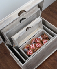 Truhla dřevěná s patinou 40x19x17 cm