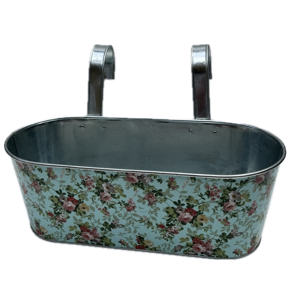 Truhlík na balkón s háky, design Růže