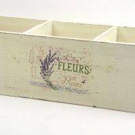 Truhlík na tři kytky Fleurs de Provence 34x12,5x10cm