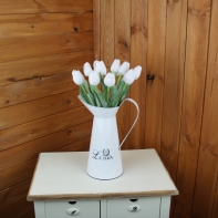 Tulipán sněhově bílý 43cm