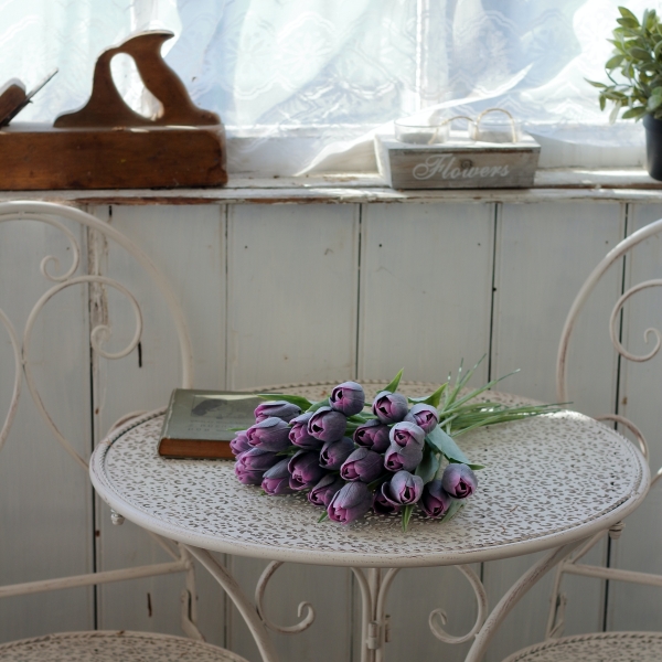 Tulipán umělý švestkově fialový