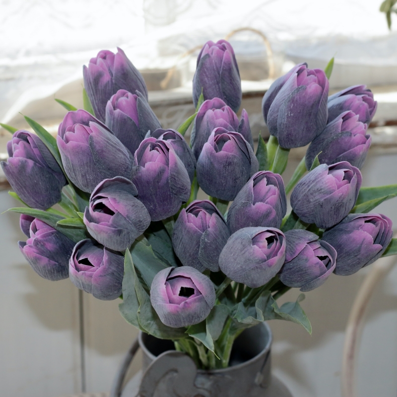 Tulipán umělý švestkově fialový