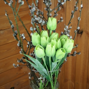 Tulipán umělý zelený 43cm