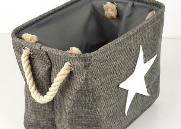 Úložné textilní koše bílá hvězda (sada 2ks) 30/33cm