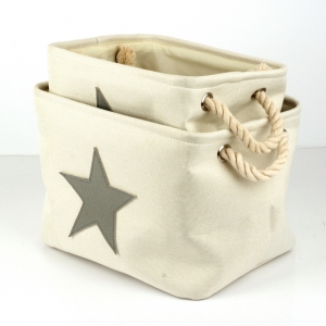 Úložné textilní koše hvězda (sada 2ks) 30/33cm