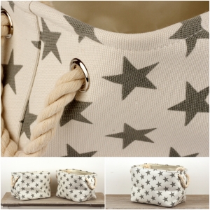 Úložné textilní koše hvězdičky (sada 2ks) 30/33cm