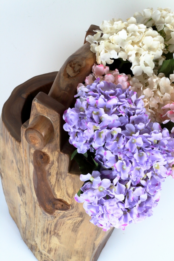 Umělá hortenzie bílá 72cm