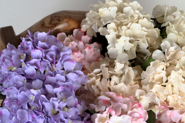 Umělá hortenzie bílá 72cm