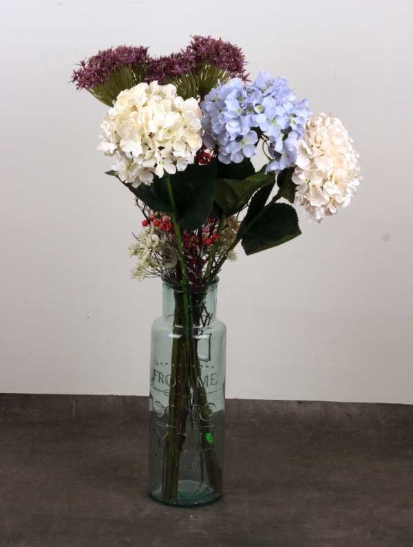 Umělá hortenzie modrá 72cm