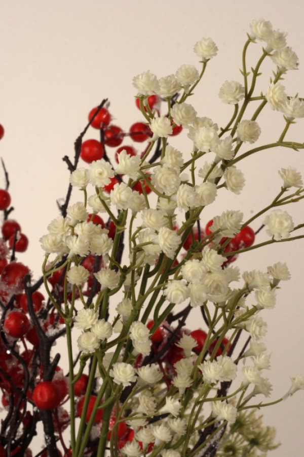 Umělá květina Gypsophila krémová 60cm