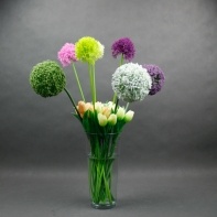 Umělé květiny česnek fialový