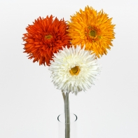 Umělé květiny Gerbera oranžová