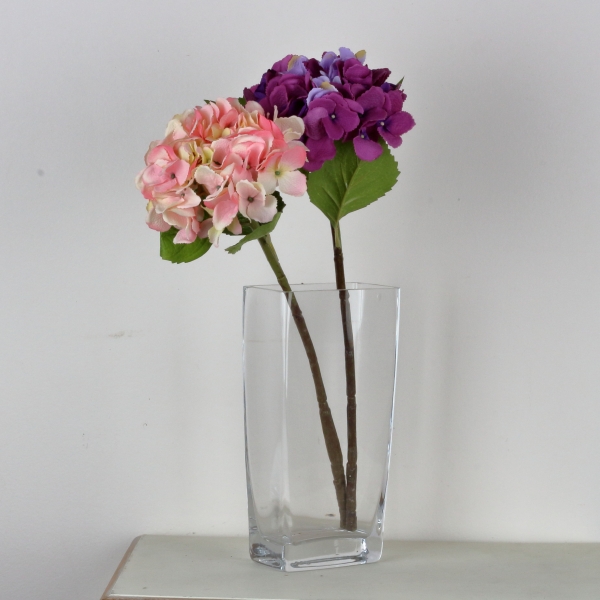 Umělé květiny hortenzie růžová 52cm