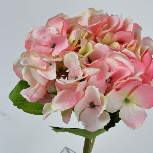 Umělé květiny hortenzie růžová 52cm