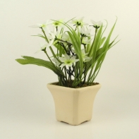 Umělé květiny - kopretina v květináči