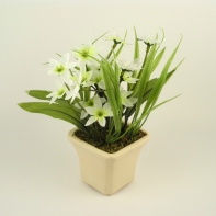 Umělé květiny - kopretina v květináči