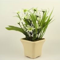 Umělé květiny - kopretina v květináči