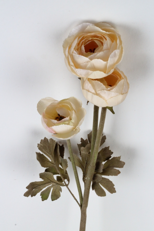 Umělé květiny pryskyřník krémový 72cm